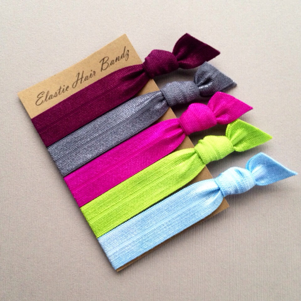 The Bella Hair Tie Ponytail Holder Collection 5 Elastic Hair Ties